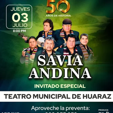 Savia Andina 50 años en Huaraz folclore andino concierto 2025