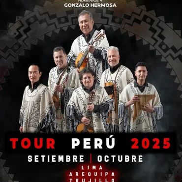 Los Kjarkas en concierto durante su gira Perú 2025 en homenaje a Gonzalo Hermosa